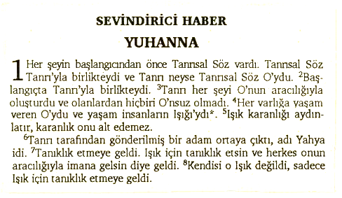 Modern Turkish (I think this is an excerpt from the Bible, actually)